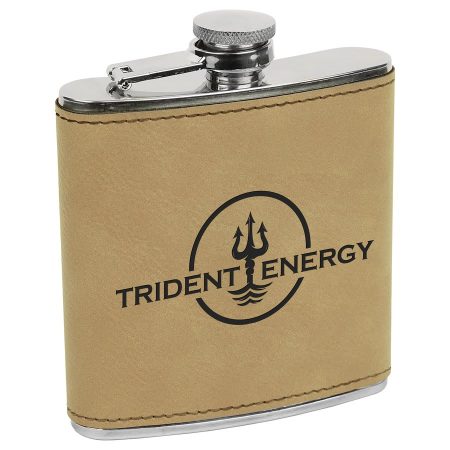 Light Leatherette Flask