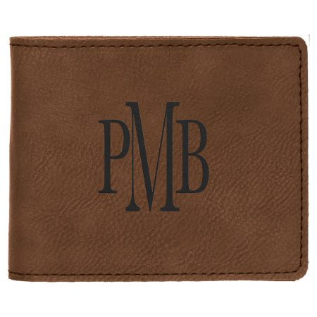 Dark Leatherette Bifold Wallet