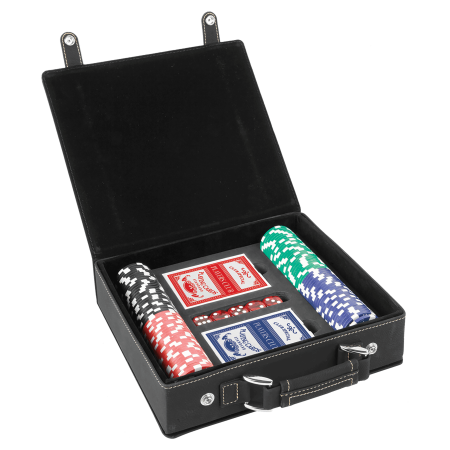 Leatherette Poker Set