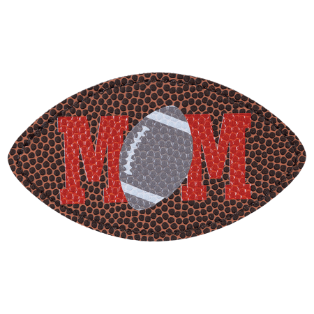 Football Shaped Laserable Leatherette Oval Patch with Kota Pro Adhesive