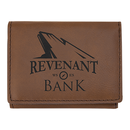 Dark Leatherette Trifold Wallet
