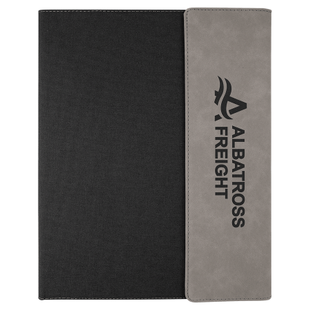 Black Canvas with Leatherette Portfolio (PF-41-0014)