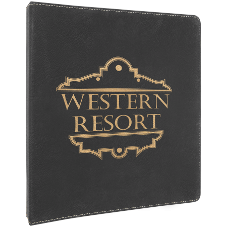 Leatherette 3 - Ring Binder with 1" Slant D Binder Clips