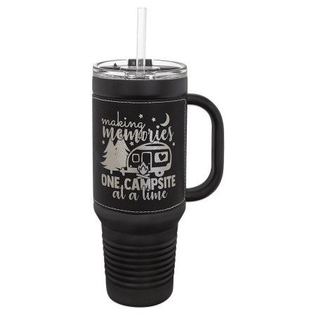 Polar Camel with Leatherette 40 oz. Travel Mug with Straw